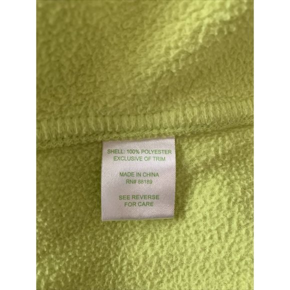 Lilly Pulitzer lime green fleece jacket coat small Warm Full Zip Excellent RARE - Picture 8 of 9